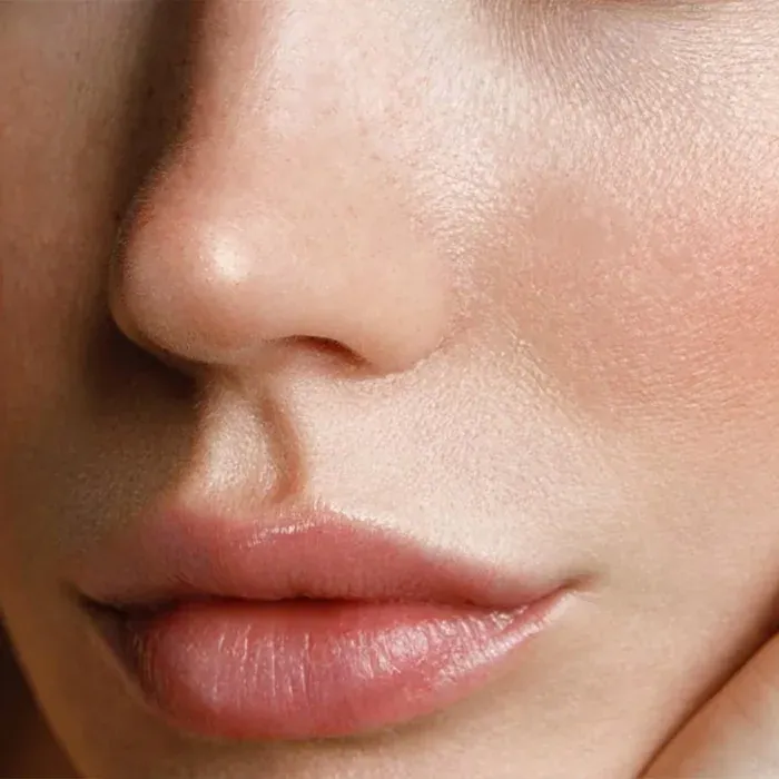 Nahaufnahme gepflegter Lippen